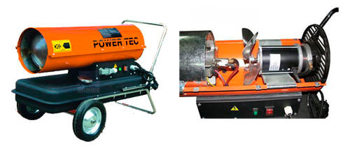 Дизельные тепловые пушки Power Tec с прямым и непрямым нагревом